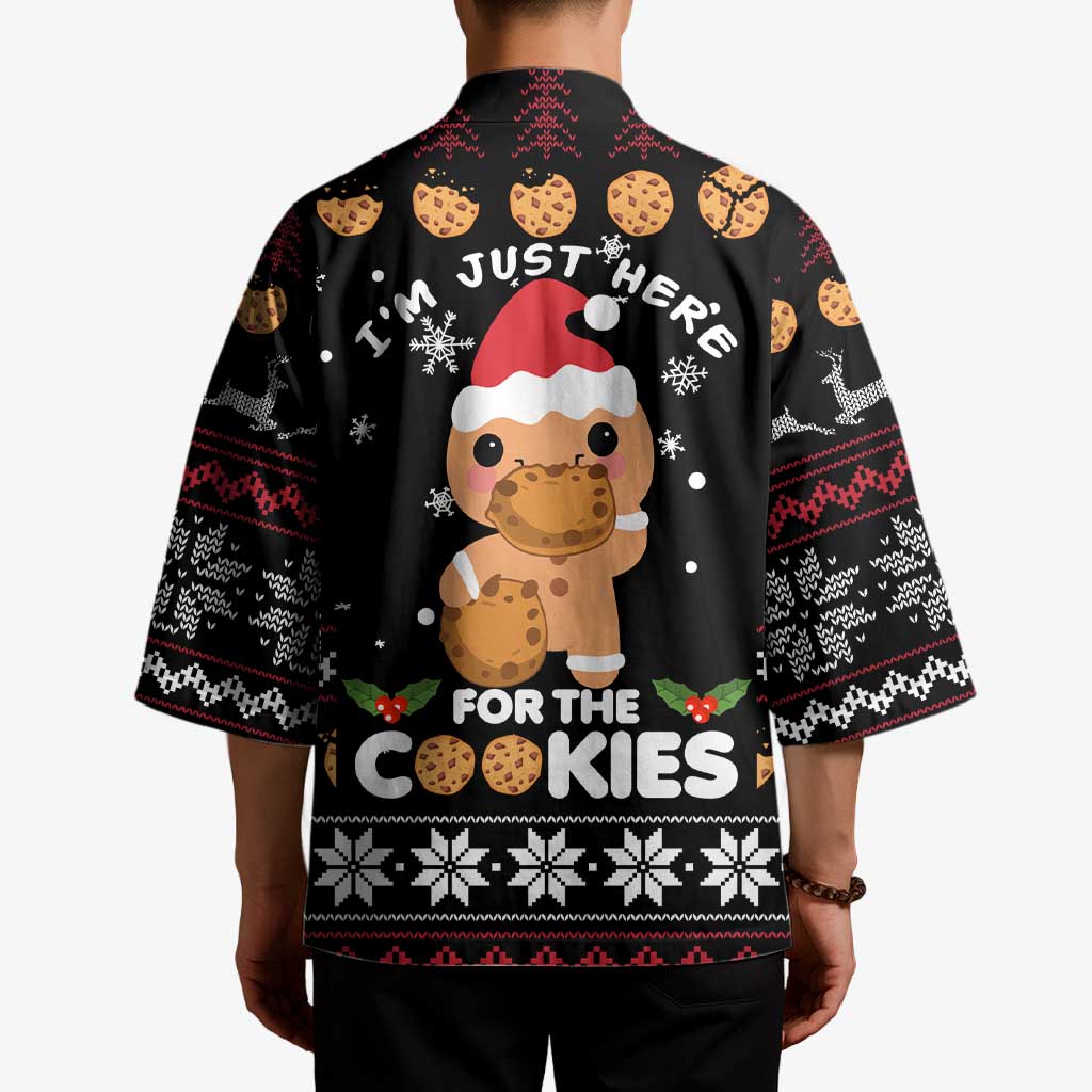 Just Here For The Cookies Christmas Kimono Funny Xmas Holiday Patterns - Wonder Print Shop