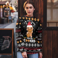 Just Here For The Cookies Christmas Ugly Christmas Sweater Funny Xmas Holiday Patterns - Wonder Print Shop