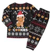 Just Here For The Cookies Christmas Pajama Set Funny Xmas Holiday Patterns - Wonder Print Shop