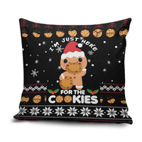 Just Here For The Cookies Christmas Pillow Cover Funny Xmas Holiday Patterns - Wonder Print Shop