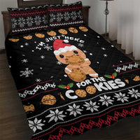 Just Here For The Cookies Christmas Quilt Bed Set Funny Xmas Holiday Patterns - Wonder Print Shop