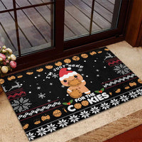 Just Here For The Cookies Christmas Rubber Doormat Funny Xmas Holiday Patterns - Wonder Print Shop