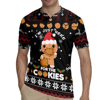 Just Here For The Cookies Christmas Rugby Jersey Funny Xmas Holiday Patterns - Wonder Print Shop