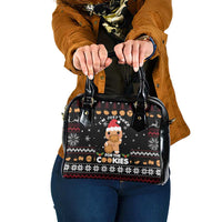 Just Here For The Cookies Christmas Shoulder Handbag Funny Xmas Holiday Patterns - Wonder Print Shop