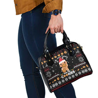 Just Here For The Cookies Christmas Shoulder Handbag Funny Xmas Holiday Patterns - Wonder Print Shop
