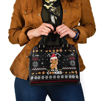 Just Here For The Cookies Christmas Shoulder Handbag Funny Xmas Holiday Patterns - Wonder Print Shop