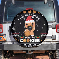 Just Here For The Cookies Christmas Spare Tire Cover Funny Xmas Holiday Patterns - Wonder Print Shop