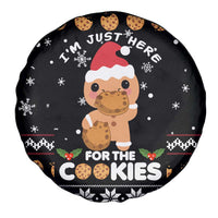 Just Here For The Cookies Christmas Spare Tire Cover Funny Xmas Holiday Patterns - Wonder Print Shop