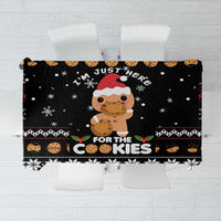 Just Here For The Cookies Christmas Tablecloth Funny Xmas Holiday Patterns - Wonder Print Shop