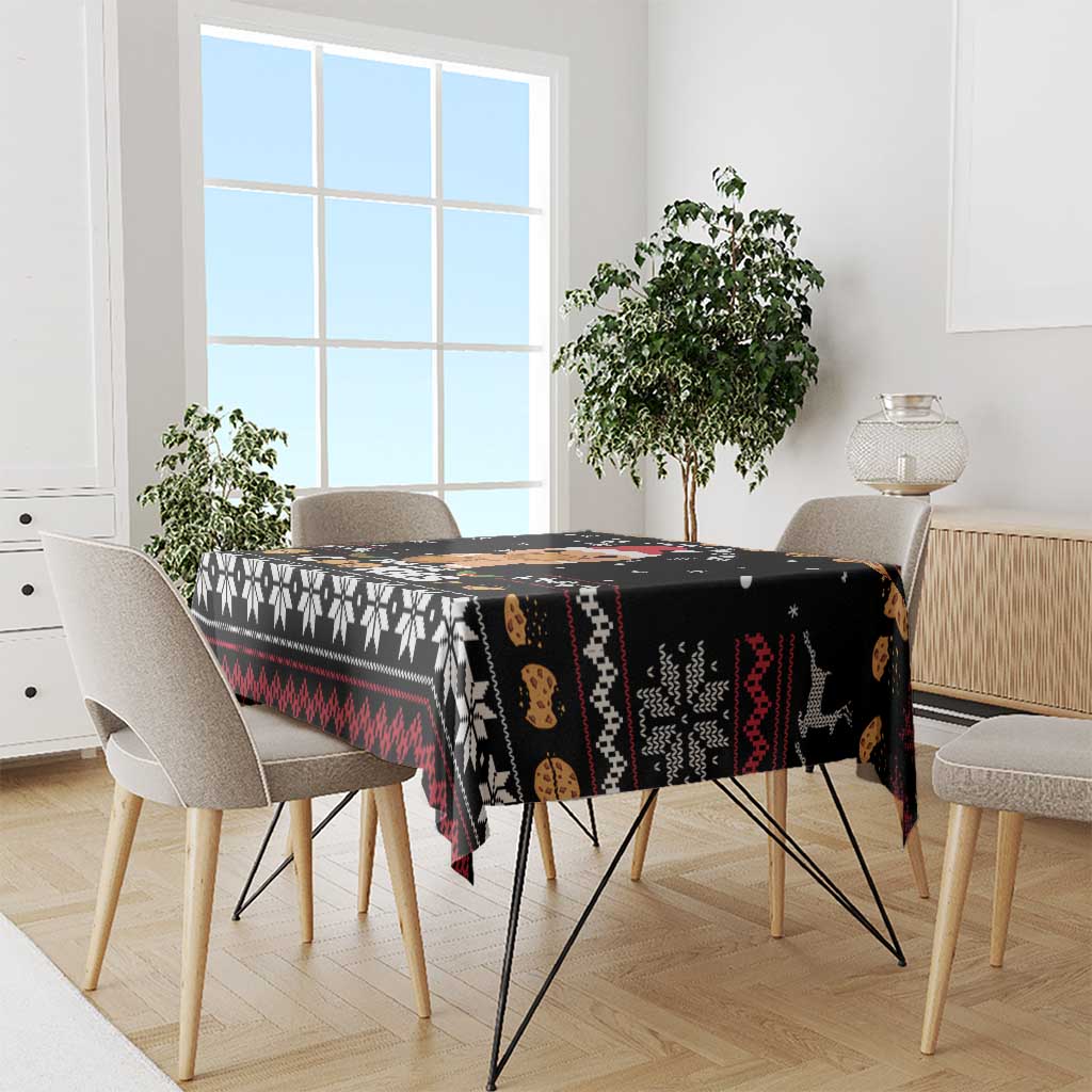 Just Here For The Cookies Christmas Tablecloth Funny Xmas Holiday Patterns - Wonder Print Shop