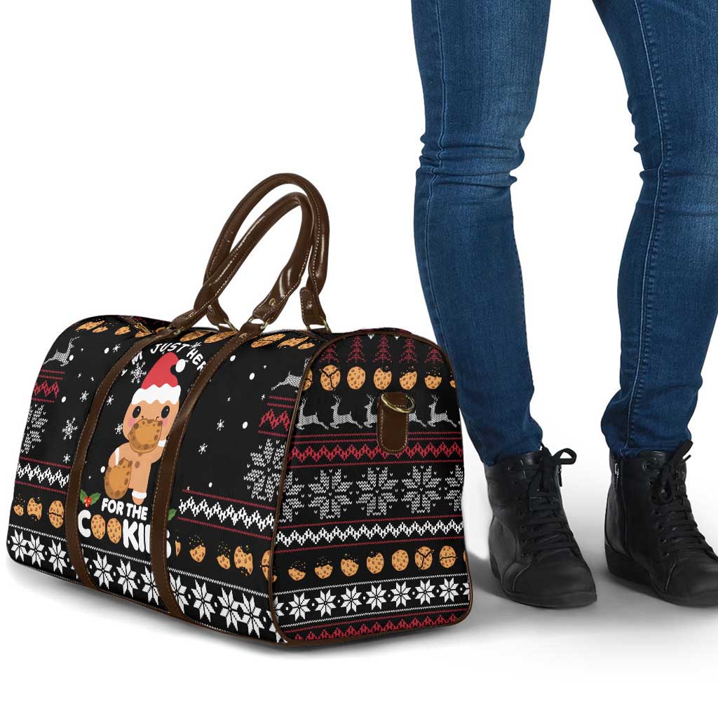 Just Here For The Cookies Christmas Travel Bag Funny Xmas Holiday Patterns - Wonder Print Shop