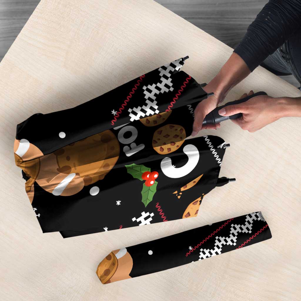 Just Here For The Cookies Christmas Umbrella Funny Xmas Holiday Patterns - Wonder Print Shop