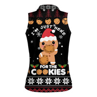 Just Here For The Cookies Christmas Women Sleeveless Polo Shirt Funny Xmas Holiday Patterns - Wonder Print Shop