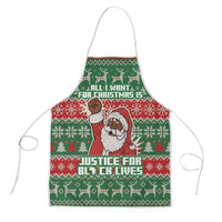 Justice For Black Lives Christmas Apron Funny Xmas Holiday Patterns - Wonder Print Shop