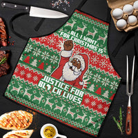 Justice For Black Lives Christmas Apron Funny Xmas Holiday Patterns - Wonder Print Shop