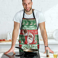 Justice For Black Lives Christmas Apron Funny Xmas Holiday Patterns - Wonder Print Shop