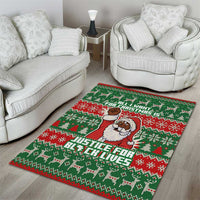 Justice For Black Lives Christmas Area Rug Funny Xmas Holiday Patterns - Wonder Print Shop