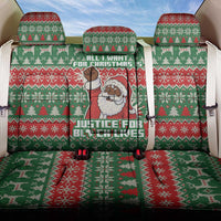 Justice For Black Lives Christmas Back Car Seat Cover Funny Xmas Holiday Patterns - Wonder Print Shop