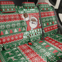 Justice For Black Lives Christmas Back Car Seat Cover Funny Xmas Holiday Patterns - Wonder Print Shop