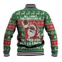Justice For Black Lives Christmas Baseball Jacket Funny Xmas Holiday Patterns - Wonder Print Shop
