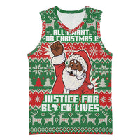 Justice For Black Lives Christmas Basketball Jersey Funny Xmas Holiday Patterns - Wonder Print Shop