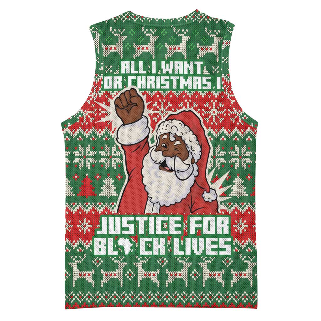 Justice For Black Lives Christmas Basketball Jersey Funny Xmas Holiday Patterns - Wonder Print Shop