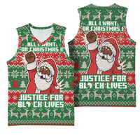 Justice For Black Lives Christmas Basketball Jersey Funny Xmas Holiday Patterns - Wonder Print Shop