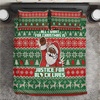 Justice For Black Lives Christmas Bedding Set Funny Xmas Holiday Patterns - Wonder Print Shop