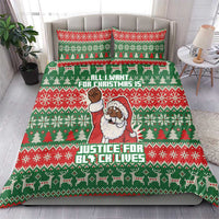 Justice For Black Lives Christmas Bedding Set Funny Xmas Holiday Patterns - Wonder Print Shop