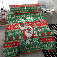 Justice For Black Lives Christmas Bedding Set Funny Xmas Holiday Patterns - Wonder Print Shop