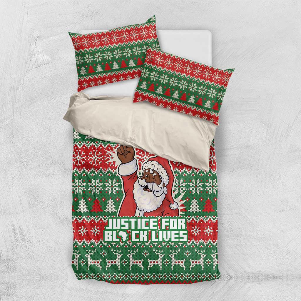 Justice For Black Lives Christmas Bedding Set Funny Xmas Holiday Patterns - Wonder Print Shop