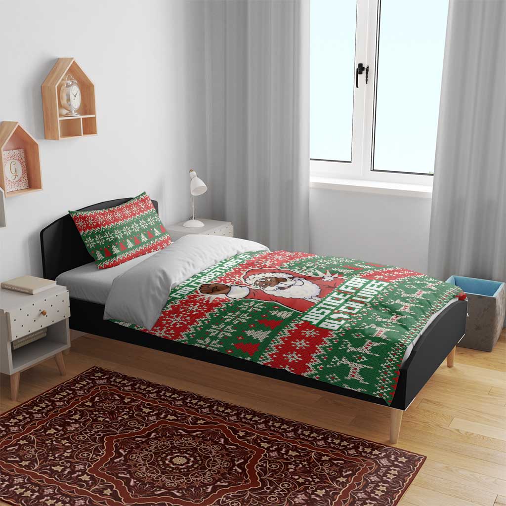 Justice For Black Lives Christmas Bedding Set Funny Xmas Holiday Patterns - Wonder Print Shop