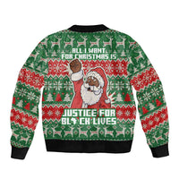 Justice For Black Lives Christmas Bomber Jacket Funny Xmas Holiday Patterns - Wonder Print Shop