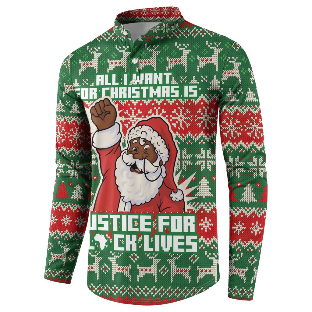 Justice For Black Lives Christmas Button Sweatshirt Funny Xmas Holiday Patterns - Wonder Print Shop