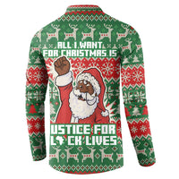 Justice For Black Lives Christmas Button Sweatshirt Funny Xmas Holiday Patterns - Wonder Print Shop