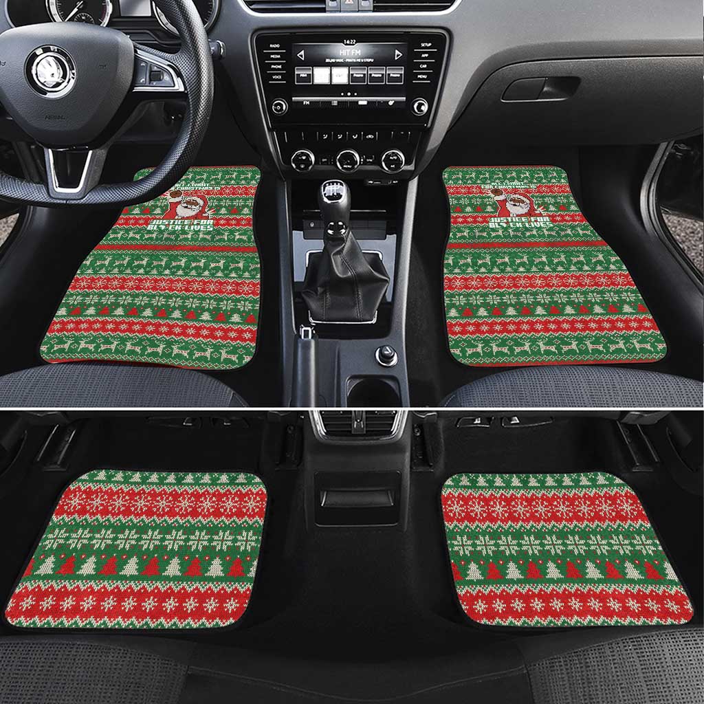 Justice For Black Lives Christmas Car Mats Funny Xmas Holiday Patterns - Wonder Print Shop