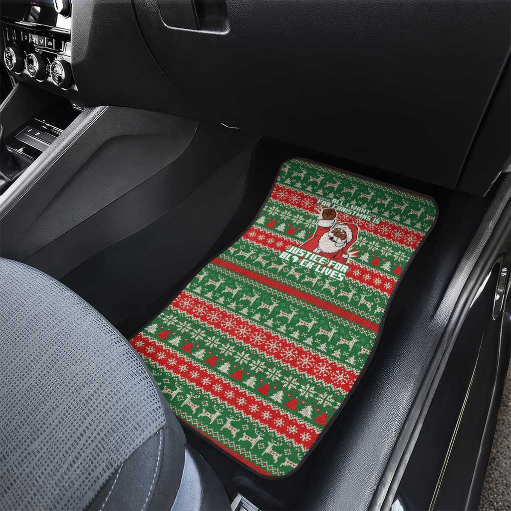 Justice For Black Lives Christmas Car Mats Funny Xmas Holiday Patterns - Wonder Print Shop