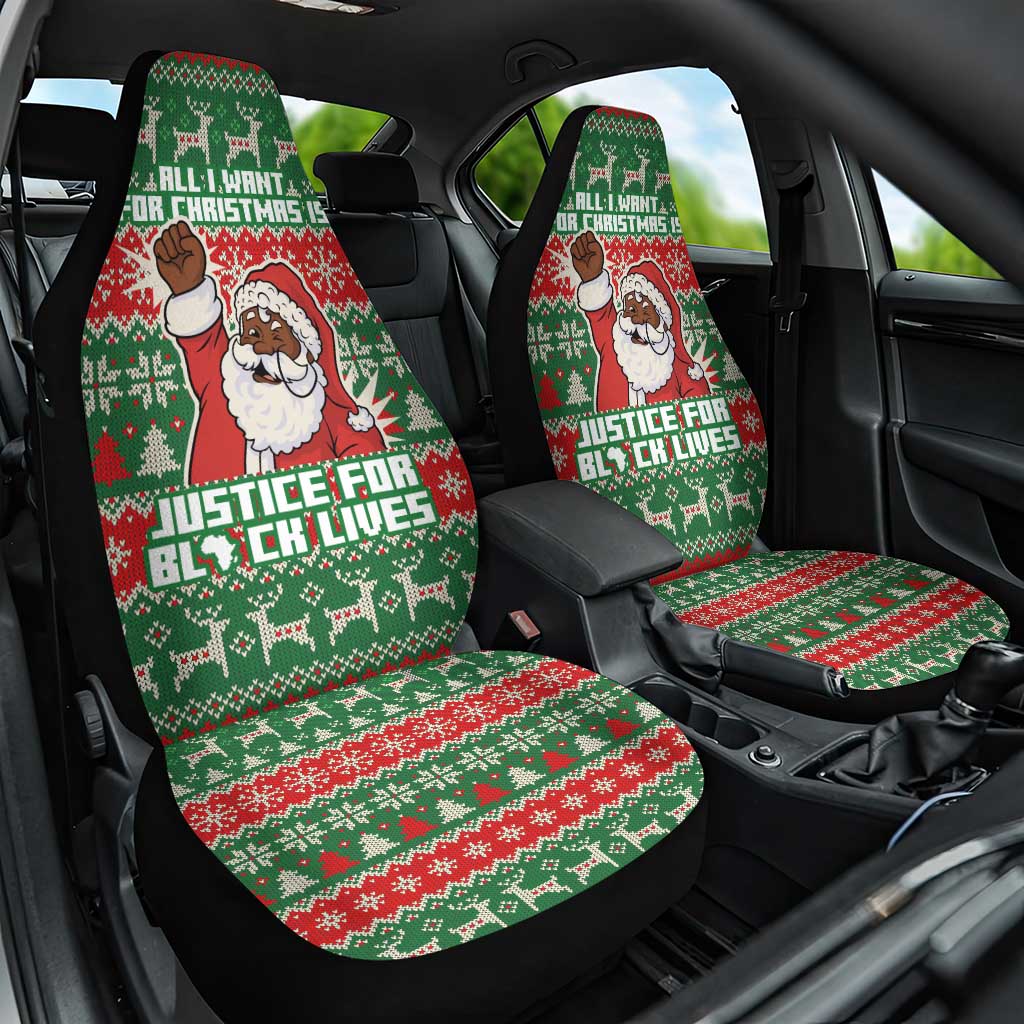 Justice For Black Lives Christmas Car Seat Cover Funny Xmas Holiday Patterns - Wonder Print Shop