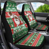Justice For Black Lives Christmas Car Seat Cover Funny Xmas Holiday Patterns - Wonder Print Shop