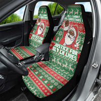 Justice For Black Lives Christmas Car Seat Cover Funny Xmas Holiday Patterns - Wonder Print Shop