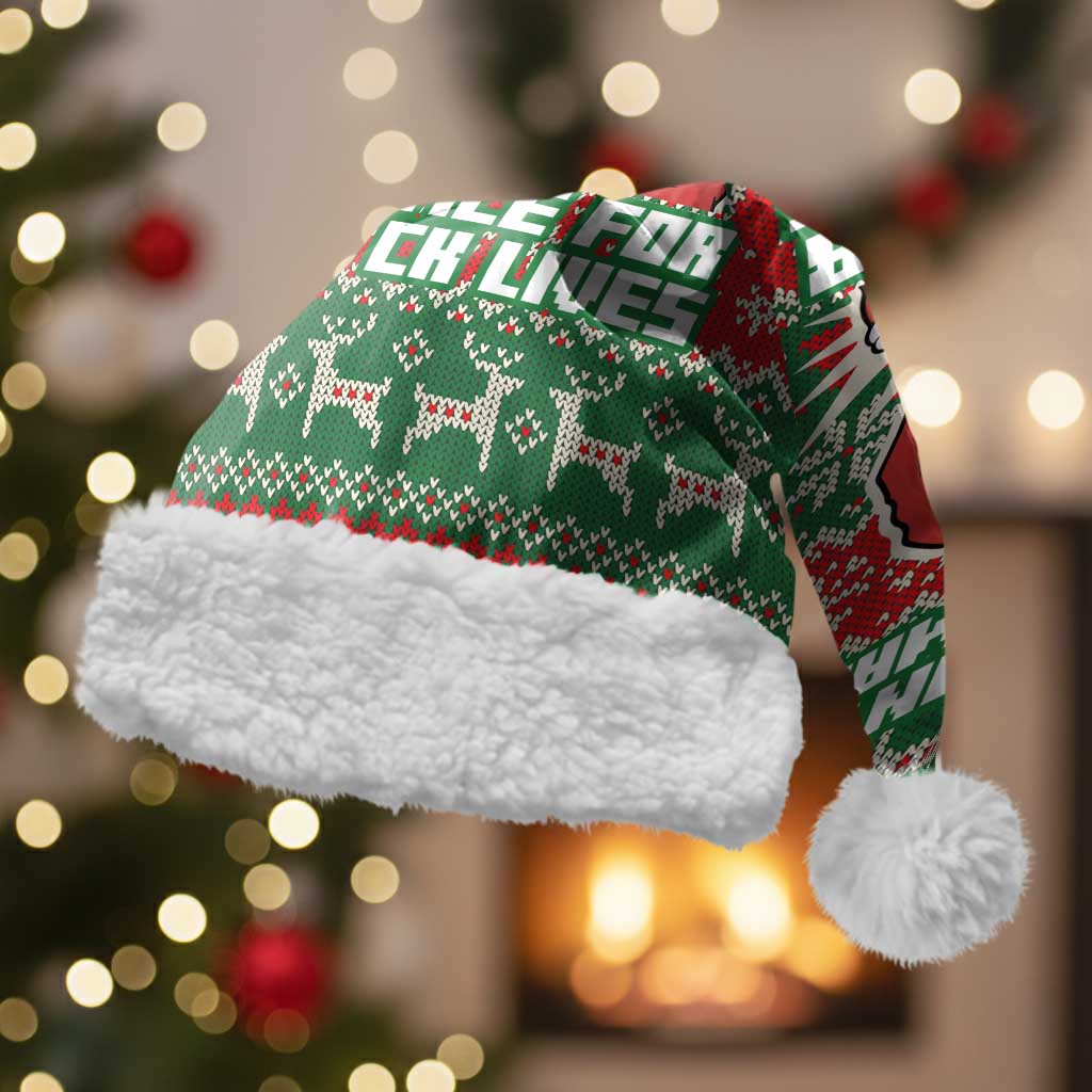 Justice For Black Lives Christmas Santa Hat Funny Xmas Holiday Patterns - Wonder Print Shop