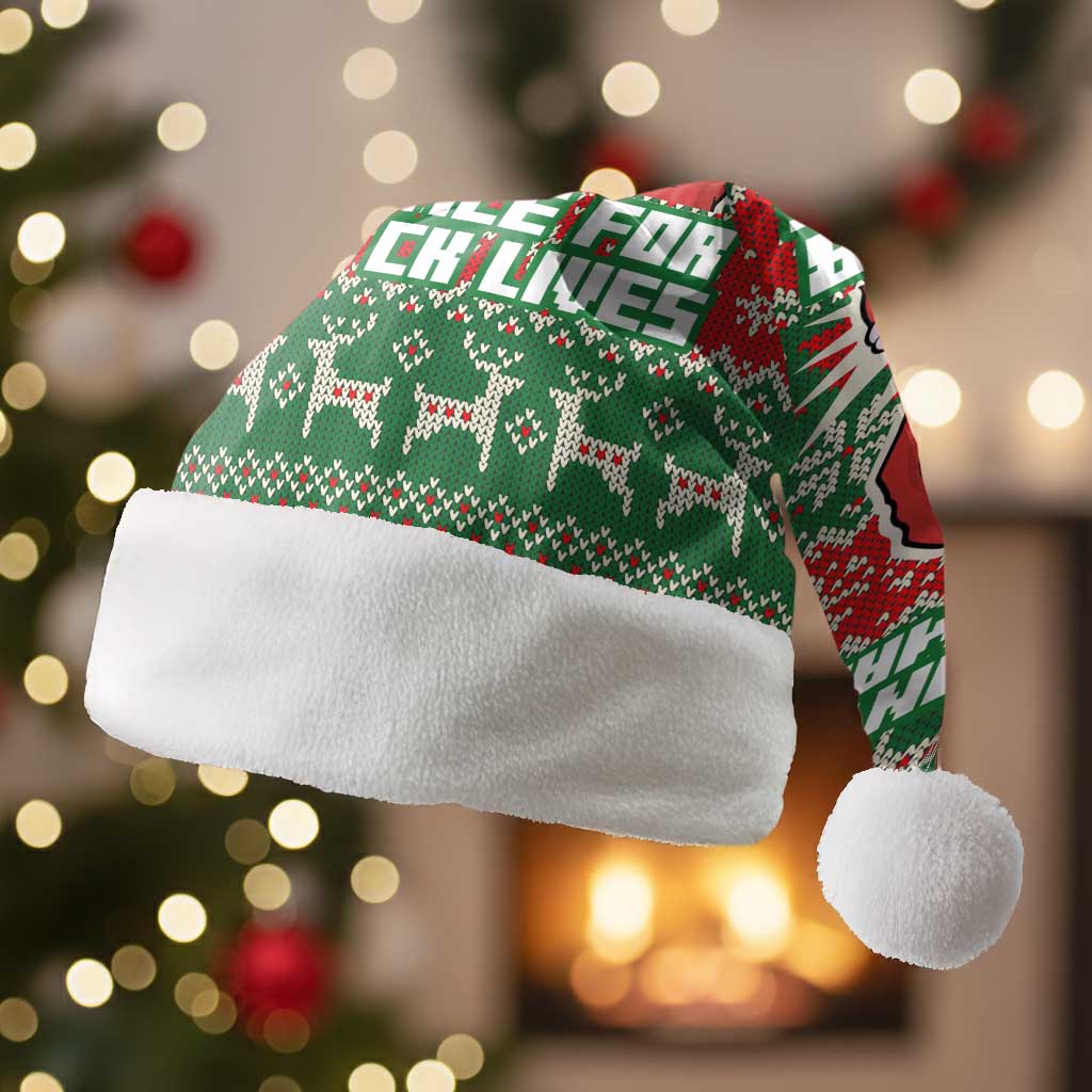 Justice For Black Lives Christmas Santa Hat Funny Xmas Holiday Patterns - Wonder Print Shop