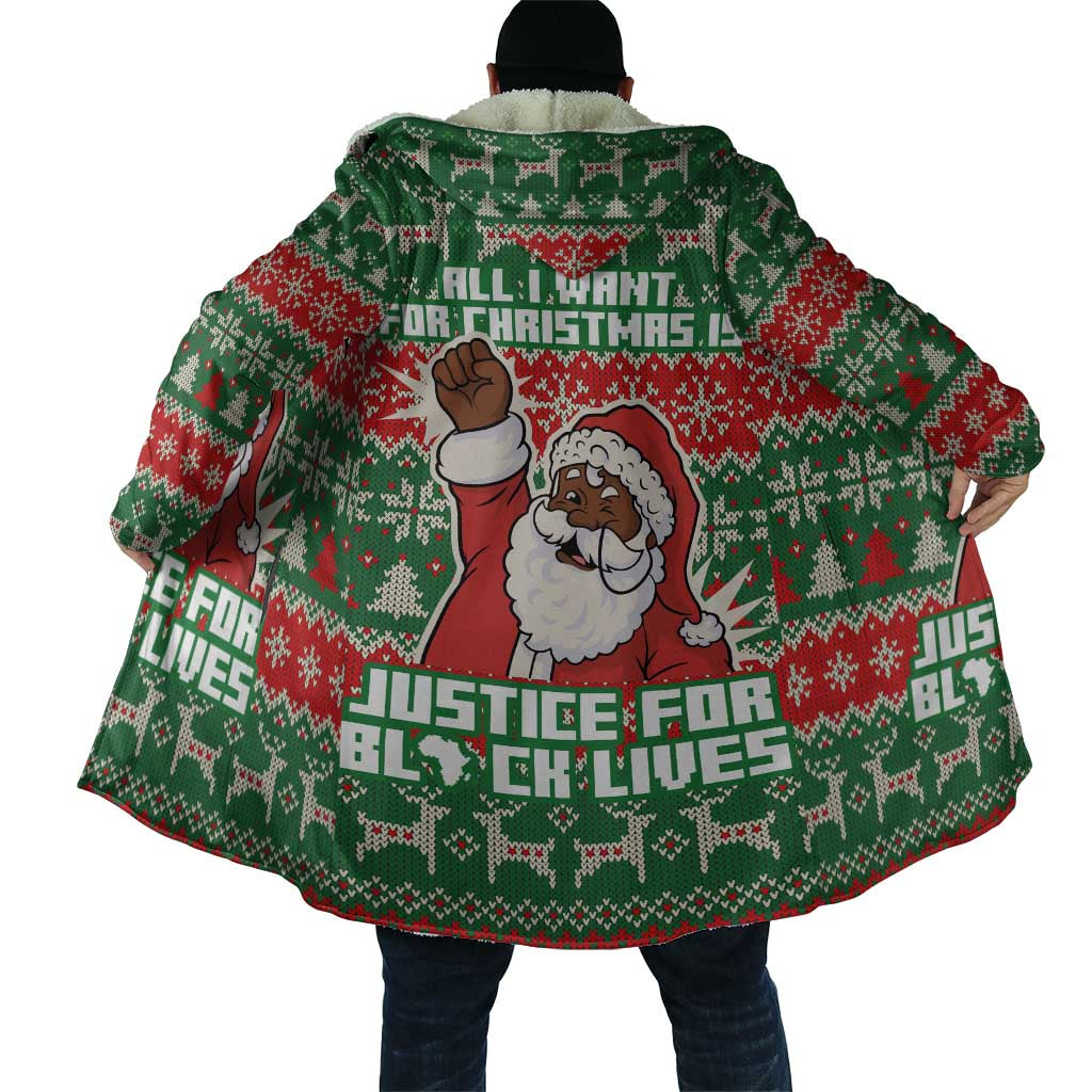 Justice For Black Lives Christmas Cloak Funny Xmas Holiday Patterns - Wonder Print Shop
