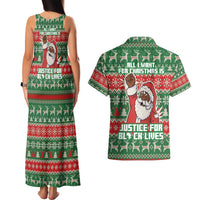 Justice For Black Lives Christmas Couples Matching Tank Maxi Dress and Hawaiian Shirt Funny Xmas Holiday Patterns - Wonder Print Shop