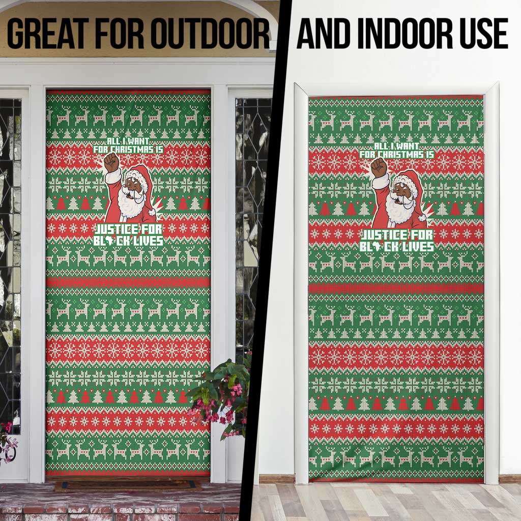 Justice For Black Lives Christmas Door Cover Funny Xmas Holiday Patterns - Wonder Print Shop