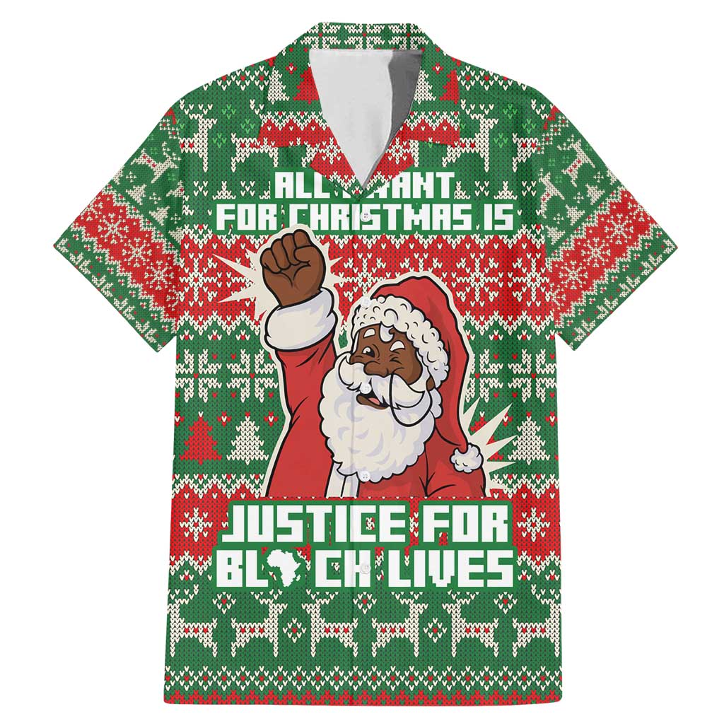 Justice For Black Lives Christmas Family Matching Mermaid Dress and Hawaiian Shirt Funny Xmas Holiday Patterns - Wonder Print Shop