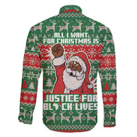 Justice For Black Lives Christmas Family Matching Off The Shoulder Long Sleeve Dress and Hawaiian Shirt Funny Xmas Holiday Patterns - Wonder Print Shop