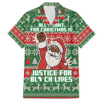 Justice For Black Lives Christmas Family Matching Off Shoulder Maxi Dress and Hawaiian Shirt Funny Xmas Holiday Patterns - Wonder Print Shop