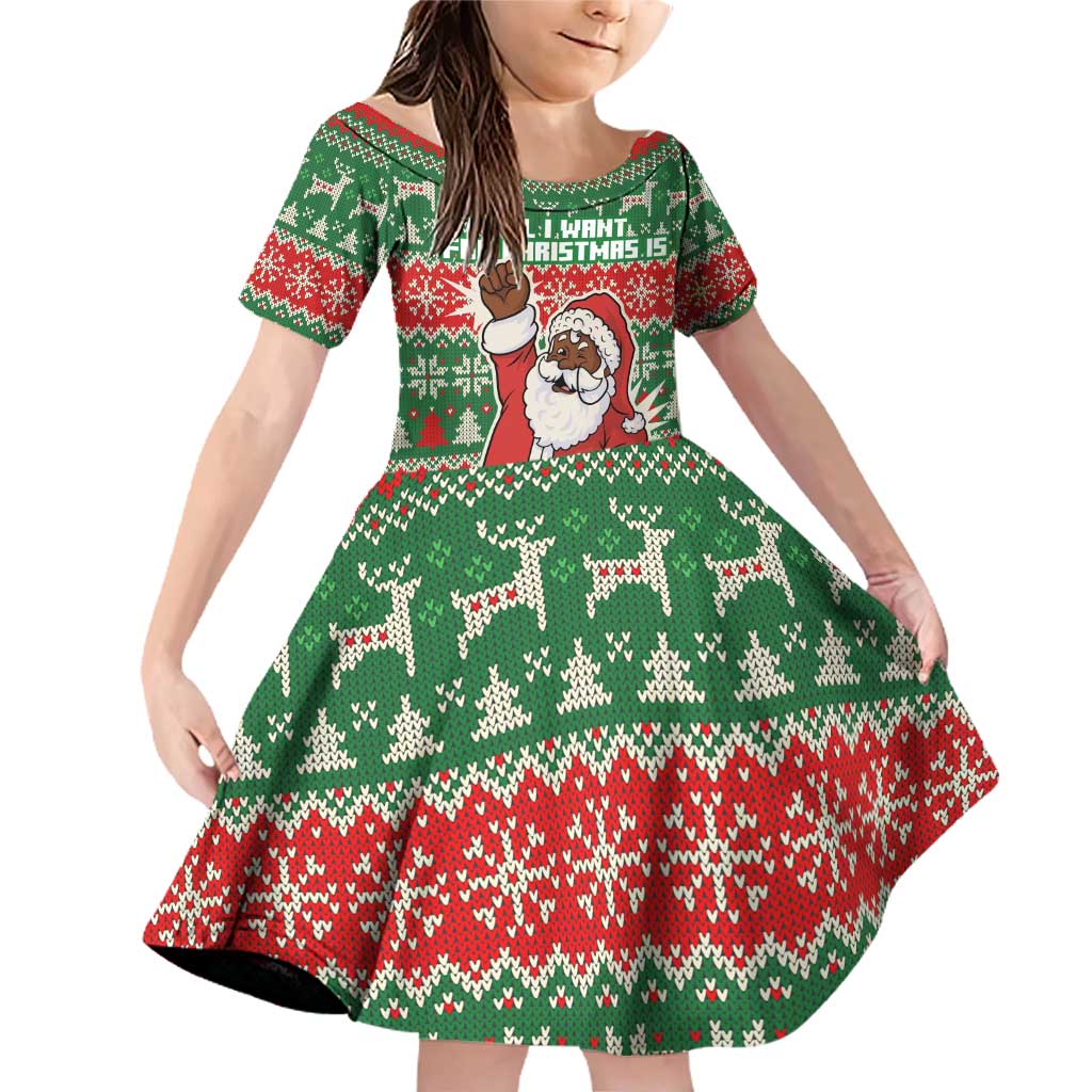 Justice For Black Lives Christmas Family Matching Off Shoulder Short Dress and Hawaiian Shirt Funny Xmas Holiday Patterns - Wonder Print Shop