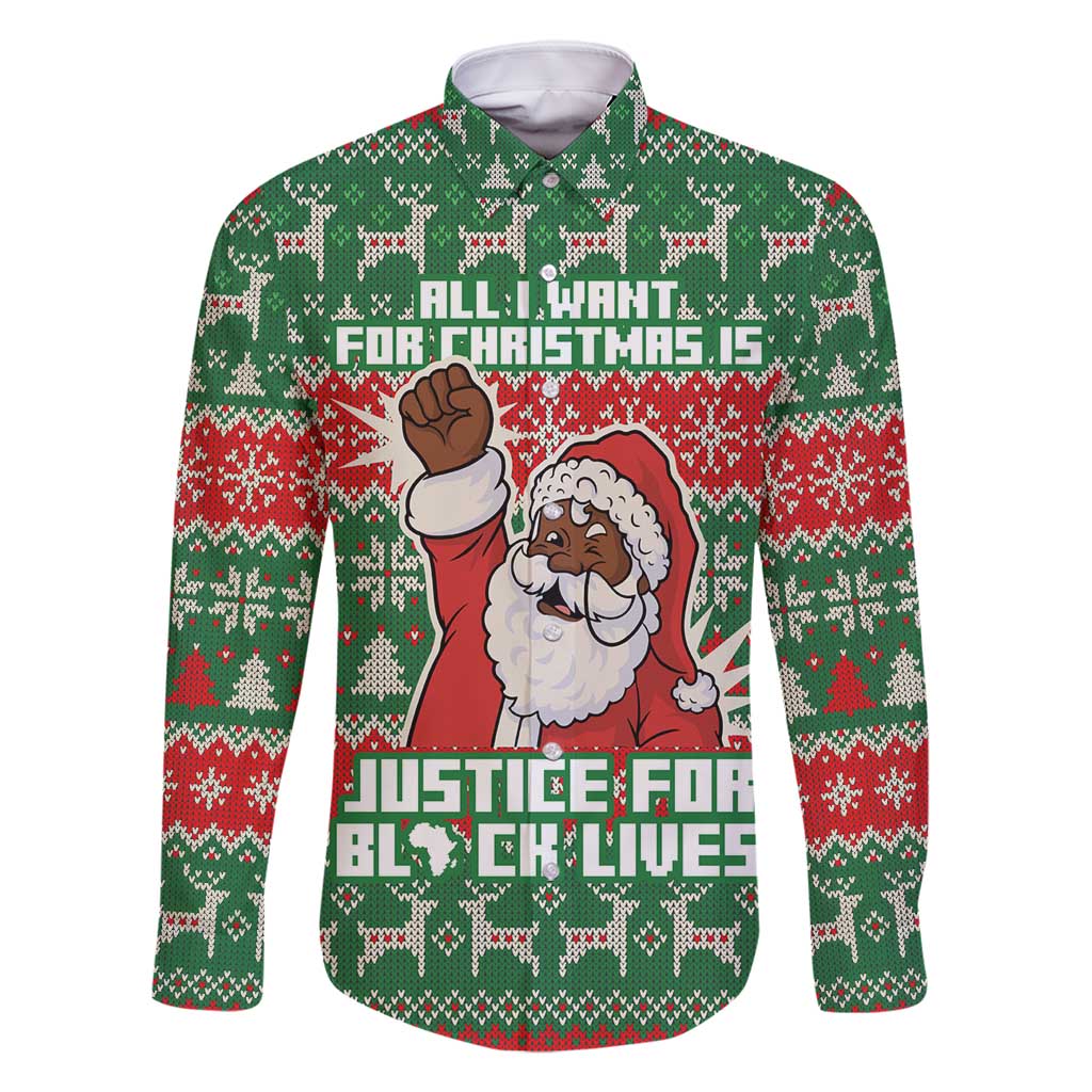 Justice For Black Lives Christmas Family Matching Off Shoulder Short Dress and Hawaiian Shirt Funny Xmas Holiday Patterns - Wonder Print Shop